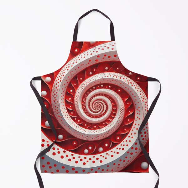 Item preview, Abstract Spiral Red and White Fibonacci Art 98 designed and sold by Vicky Brago-Mitchell®.