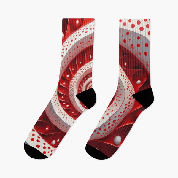 Item preview, Abstract Spiral  Red and White 98 designed and sold by Vicky Brago-Mitchell®.
