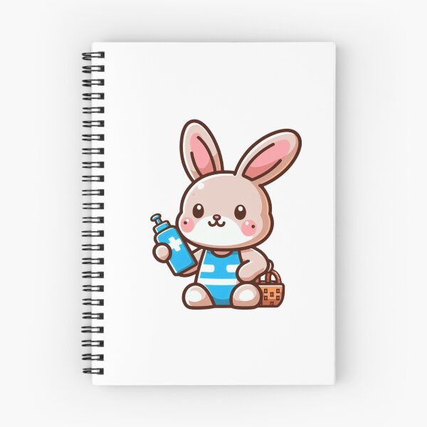 Item preview, Cute Cartoon Rabbit Applying Sunscreen – Summer Animal Art designed and sold by Confuzz1ed.