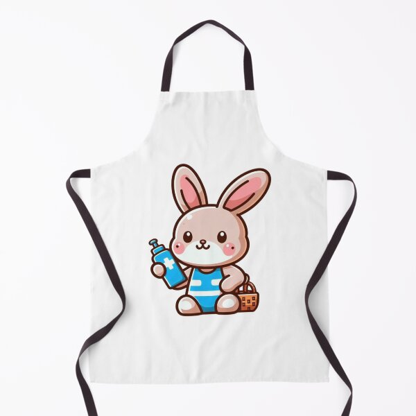 Item preview, Cute Cartoon Rabbit Applying Sunscreen – Summer Animal Art designed and sold by Confuzz1ed.