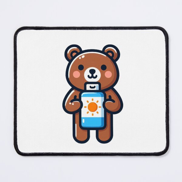 Item preview, Smiling Cartoon Bear with Sunscreen designed and sold by Confuzz1ed.