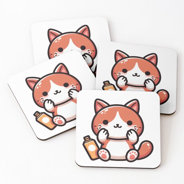 Item preview, Cartoon Cat Rubbing on Sunscreen designed and sold by Confuzz1ed.