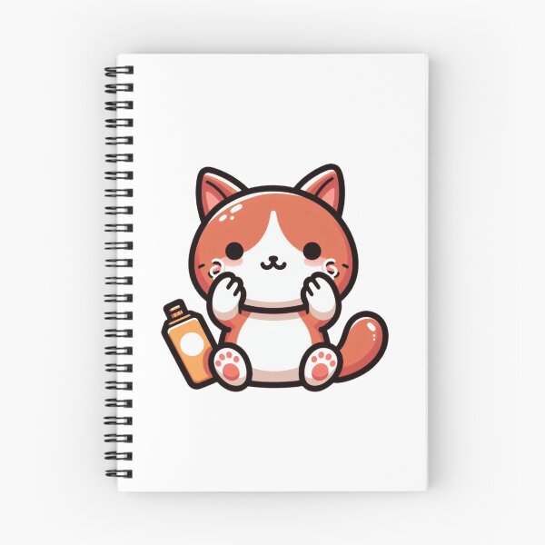 Item preview, Cartoon Cat Rubbing on Sunscreen designed and sold by Confuzz1ed.