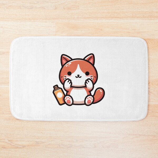 Item preview, Cartoon Cat Rubbing on Sunscreen designed and sold by Confuzz1ed.