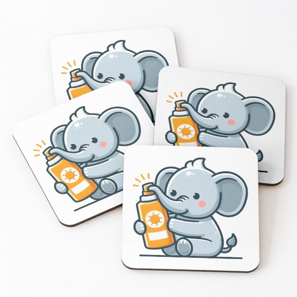 Artikelvorschau, Cartoon-Elefant mit Sonnencreme entworfen und verkauft von Confuzz1ed.