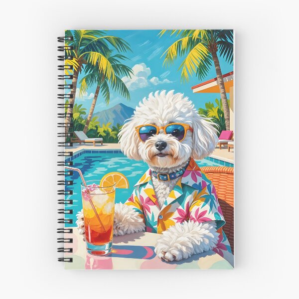 Item preview, Poolside Pup Life – Retro Bichon & Cocktail Vibes designed and sold by MooLaLa.Store.