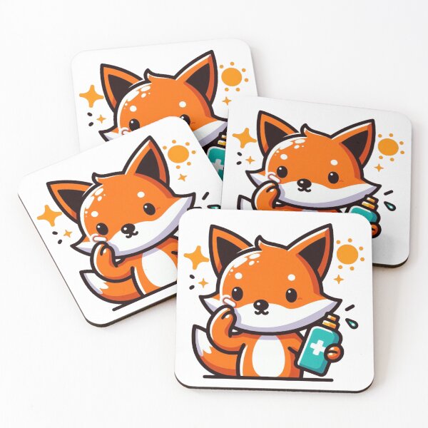 Item preview, Cartoon Fox Putting on Sunscreen designed and sold by Confuzz1ed.
