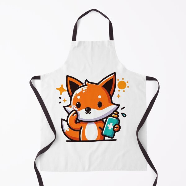 Item preview, Cartoon Fox Putting on Sunscreen designed and sold by Confuzz1ed.