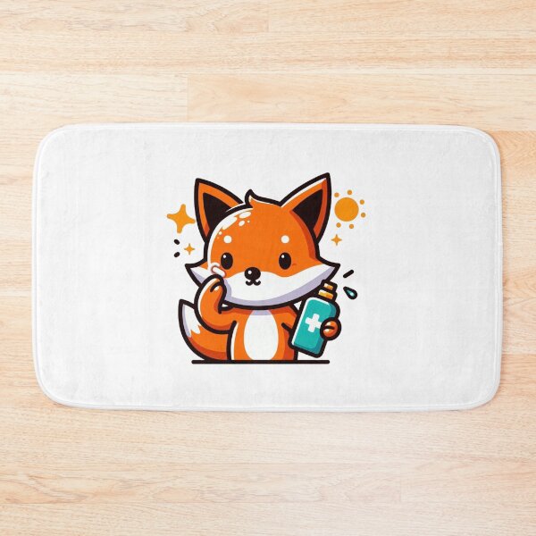 Item preview, Cartoon Fox Putting on Sunscreen designed and sold by Confuzz1ed.
