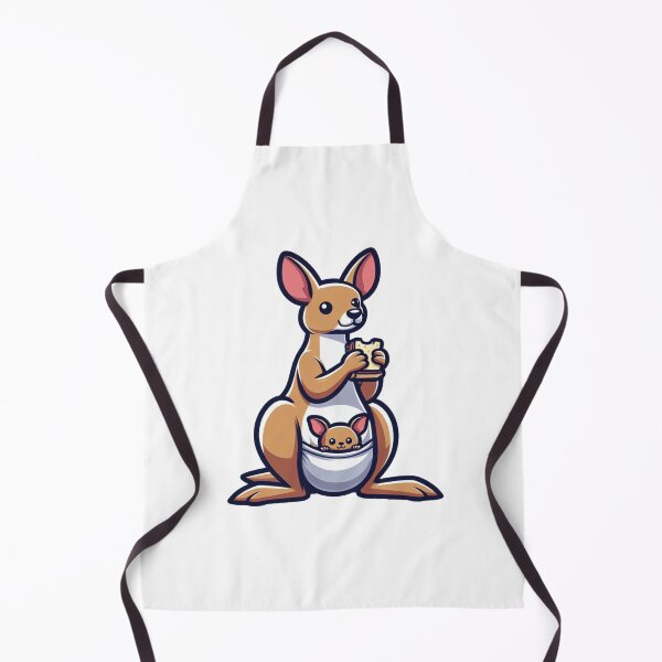 Item preview, Cartoon Kangaroo Eating a Sandwich designed and sold by Confuzz1ed.