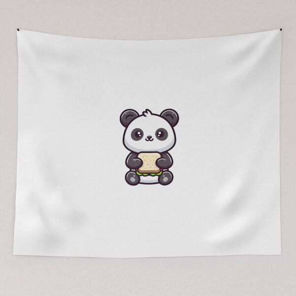 Item preview, Cartoon Panda Holding a Sandwich designed and sold by Confuzz1ed.