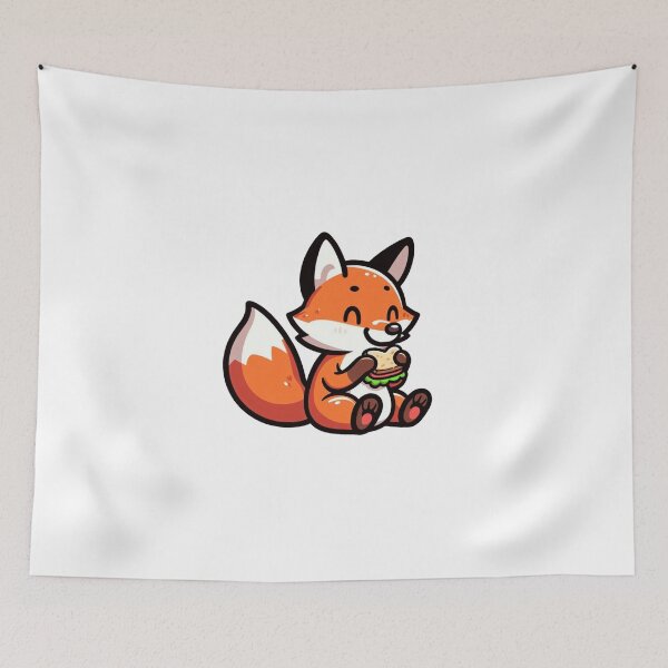 Item preview, Cartoon Fox Eating a Sandwich designed and sold by Confuzz1ed.