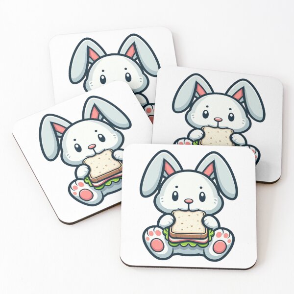 Item preview, Cartoon Bunny Eating a Sandwich designed and sold by Confuzz1ed.
