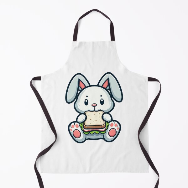 Item preview, Cartoon Bunny Eating a Sandwich designed and sold by Confuzz1ed.