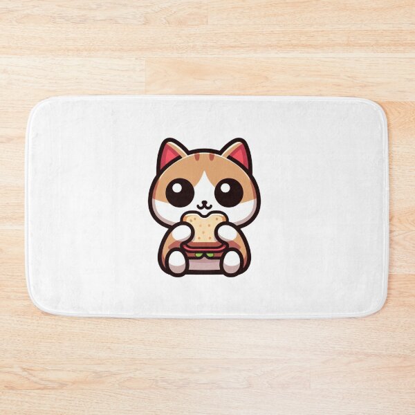 Item preview, Cartoon Cat Eating a Sandwich designed and sold by Confuzz1ed.