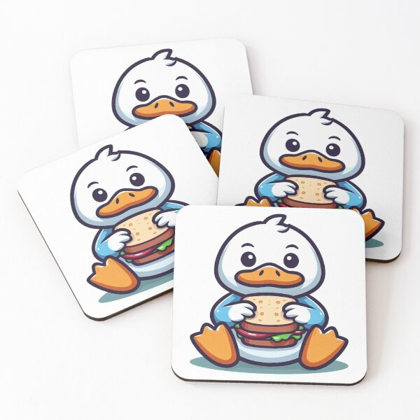 Item preview, Cartoon Duck Eating a Sandwich designed and sold by Confuzz1ed.
