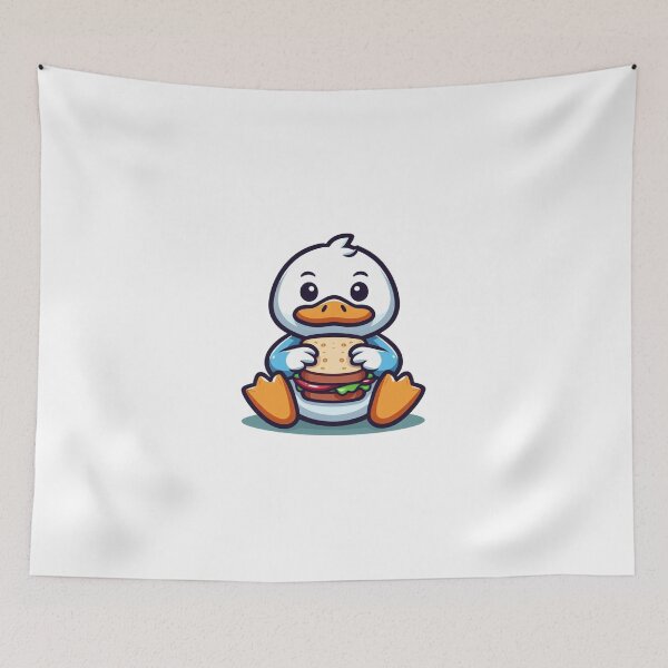 Item preview, Cartoon Duck Eating a Sandwich designed and sold by Confuzz1ed.