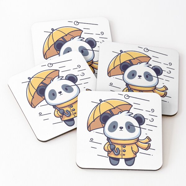 Item preview, Cartoon Panda Battling Wind with Umbrella designed and sold by Confuzz1ed.