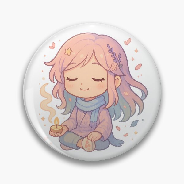 Item preview, Calm & Peaceful Chibi – Serene Mood Vibes designed and sold by ChibiMoods.