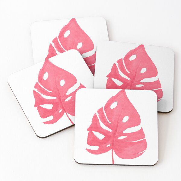 Artikelvorschau, Rotes Monstera-Blatt entworfen und verkauft von sindhumdesigns.