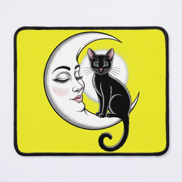 Item preview, Mystical cat under the enchanted moon designed and sold by Trazzo7.