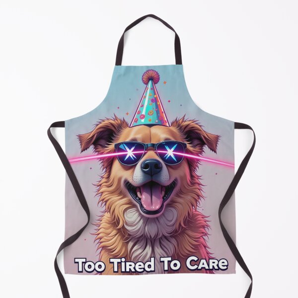Item preview, Too tired to care random doggo funny design designed and sold by OVERSAI.