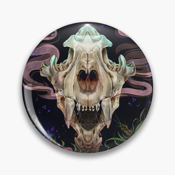 Item preview, Magic Tiger Skull spirit with flowers designed and sold by teraMerchShop.