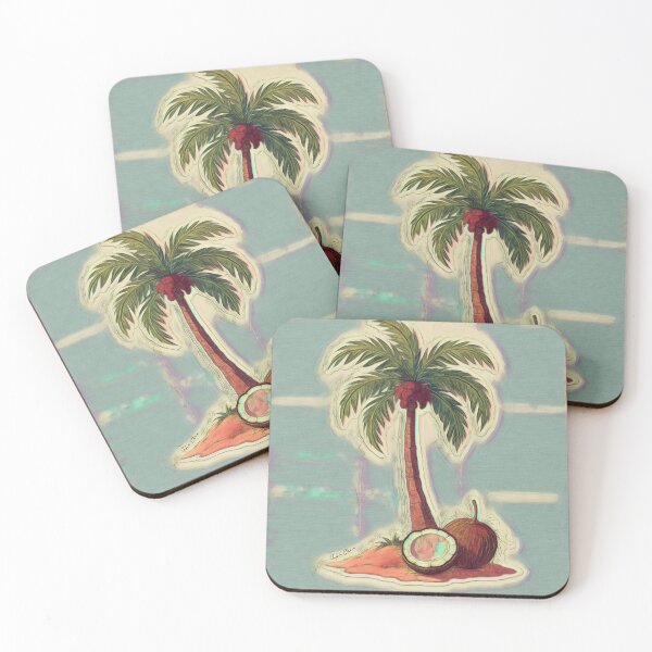 Item preview, Retro Coconut Palm Island Vacation designed and sold by Hen-C-Art.