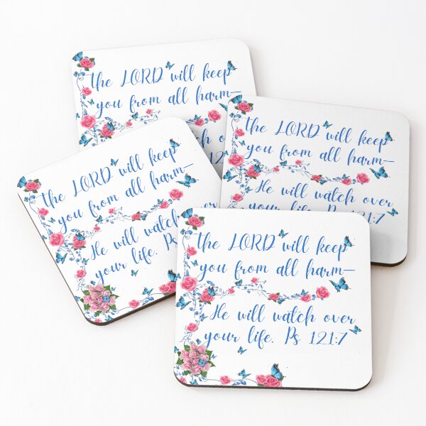 Item preview, Psalm 121:7 Roses & butterflies designed and sold by stella literarium.