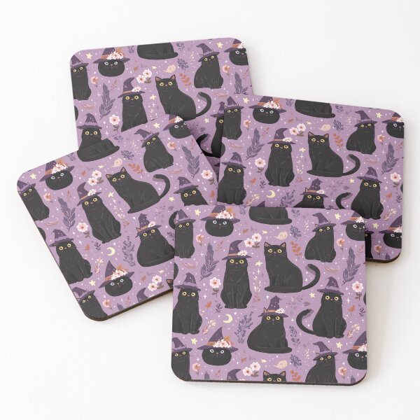 Item preview, Familiar Witchy Cat Pattern designed and sold by bapupa.