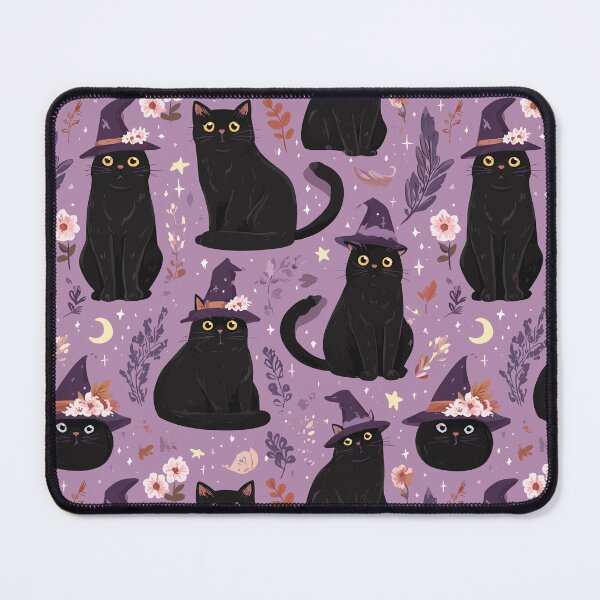 Item preview, Familiar Witchy Cat Pattern designed and sold by bapupa.