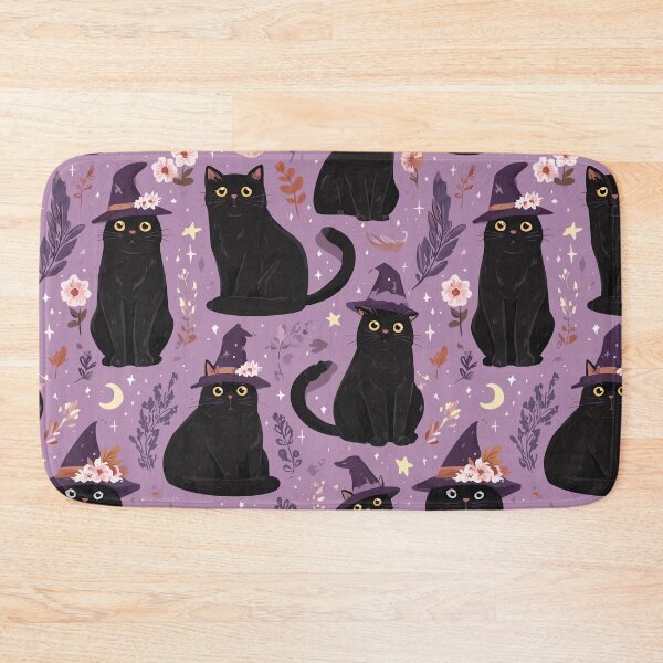Item preview, Familiar Witchy Cat Pattern designed and sold by bapupa.