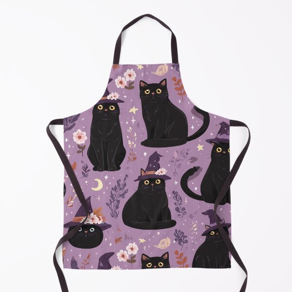 Item preview, Familiar Witchy Cat Pattern designed and sold by bapupa.