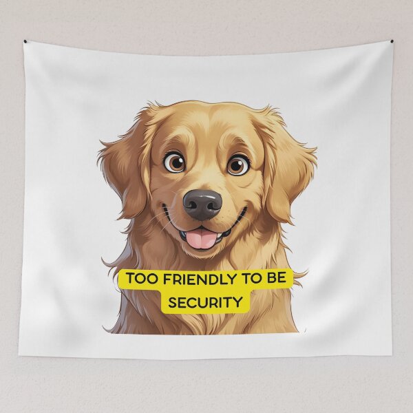 Item preview, Golden Retriever – Too Friendly to Be Security T-Shirt designed and sold by O-SCH.
