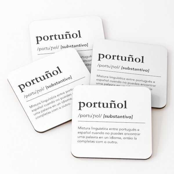 Item preview, Portuñol Definition, Funny Portuñol Quote, Portuguese Spanish Bilingual Language Art designed and sold by lagunaklein.