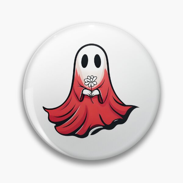 Item preview, Ghost Holding Flower – Whimsical Floral Spirit Art designed and sold by GoxyVision.