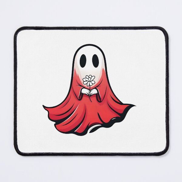 Item preview, Ghost Holding Flower – Whimsical Floral Spirit Art designed and sold by GoxyVision.