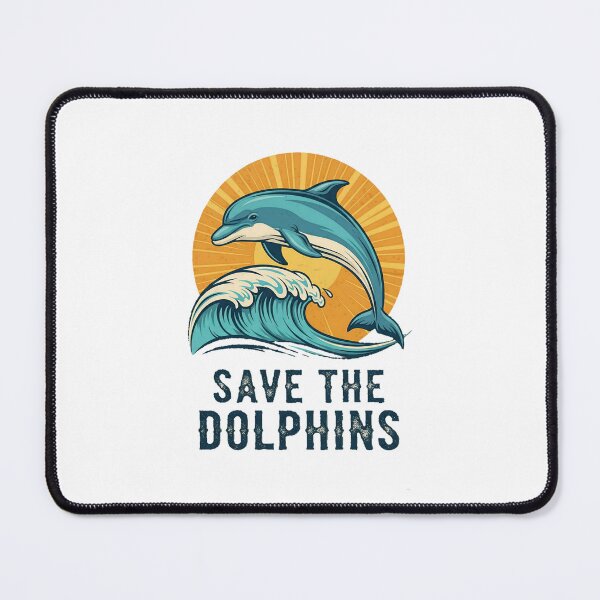 Item preview, Vintage Dolphin Protection Logo – Classic "Save The Dolphins" Design designed and sold by ART-POD-PL.