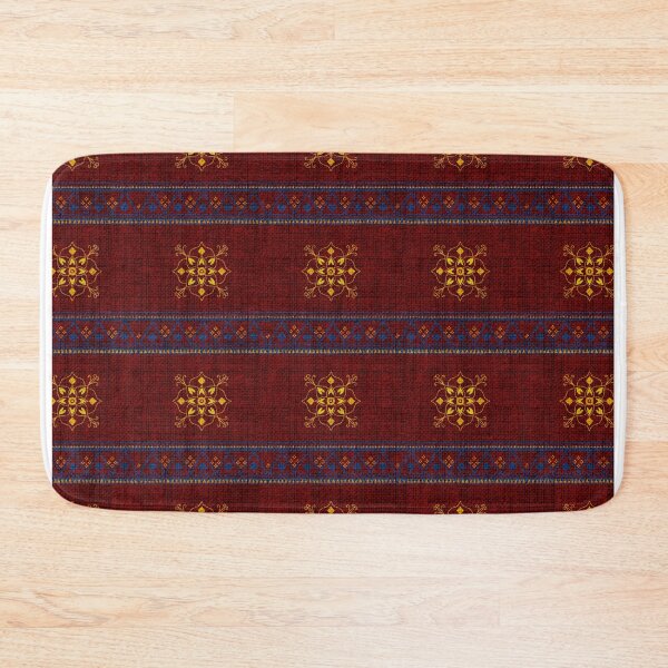 Item preview, Golden Royal Pattern on Crimson Fabric  designed and sold by chorstudio.