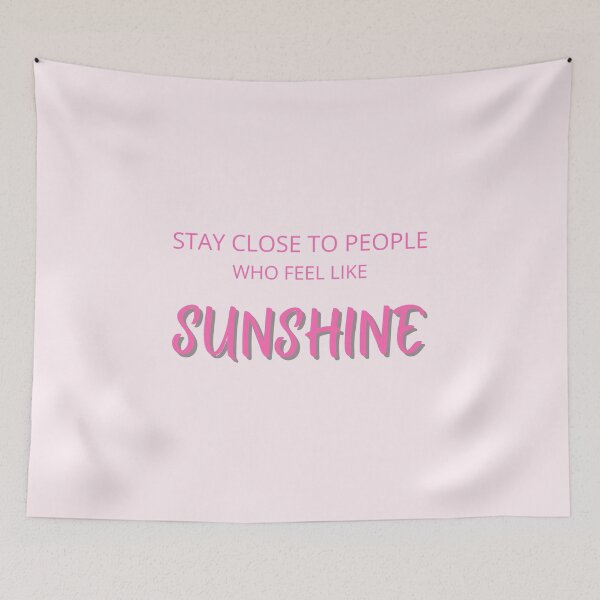 Item preview, Stay Close to People Who Feel Like Sunshine – Hot Pink Bold designed and sold by thoratsdesign.