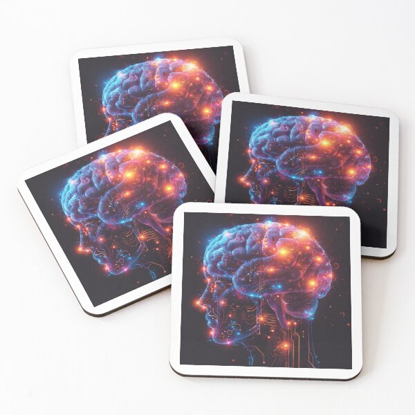 Item preview, Synaptic symphony: a vision of neural circuitry and technological fusion  designed and sold by MiraCleAI.
