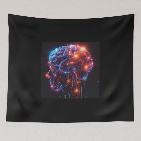Item preview, Synaptic symphony: a vision of neural circuitry and technological fusion  designed and sold by MiraCleAI.