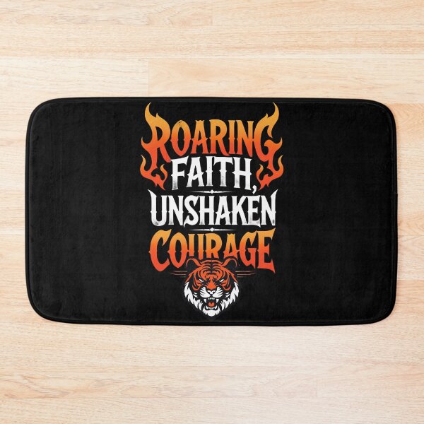 Item preview, Roaring Faith, Unshaken Courage – Bold Christian Tee designed and sold by OrtegaGrace.