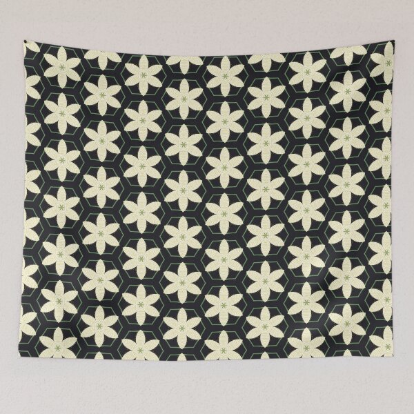 Item preview, Techno-Botanical Hex Pattern designed and sold by Merbuda.