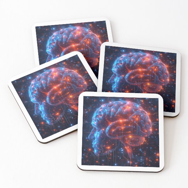 Item preview, Synaptic symphony: a vision of neural circuitry and technological fusion  designed and sold by MiraCleAI.