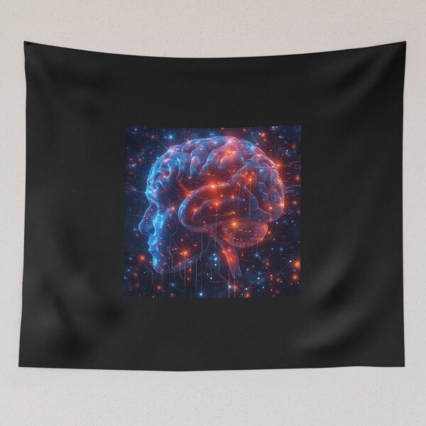 Item preview, Synaptic symphony: a vision of neural circuitry and technological fusion  designed and sold by MiraCleAI.