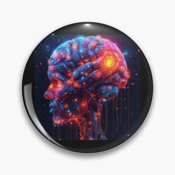 Item preview, Synaptic symphony: a vision of neural circuitry and technological fusion  designed and sold by MiraCleAI.