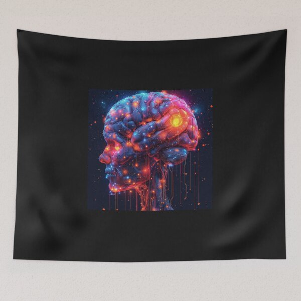 Item preview, Synaptic symphony: a vision of neural circuitry and technological fusion  designed and sold by MiraCleAI.