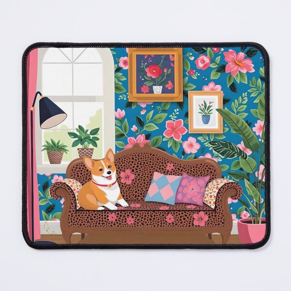 Item preview, Cute Corgi Sitting on a Couch designed and sold by jantulov.