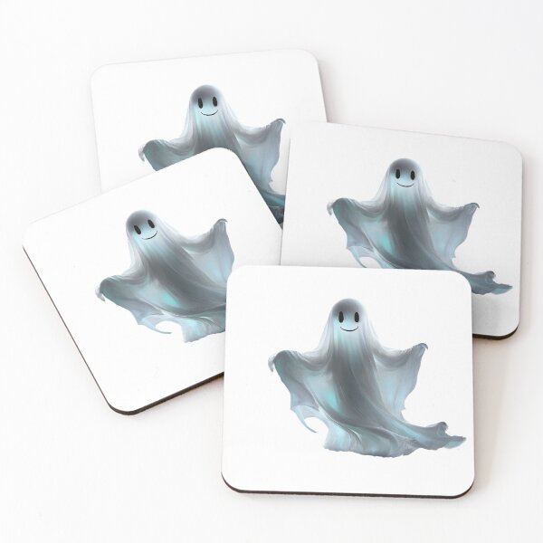 Item preview, Ghost with Blue Lights – Ethereal Spirit Art Print designed and sold by GoxyVision.